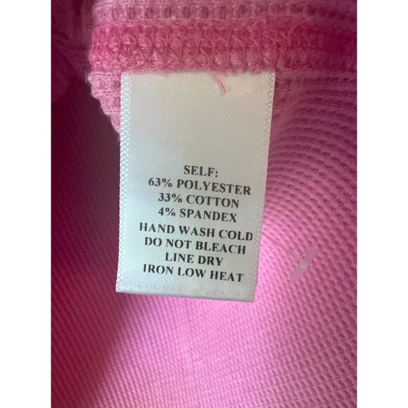 Promesa Waffle Knit Raw-Edge Henley Tee - Picture 4 of 7